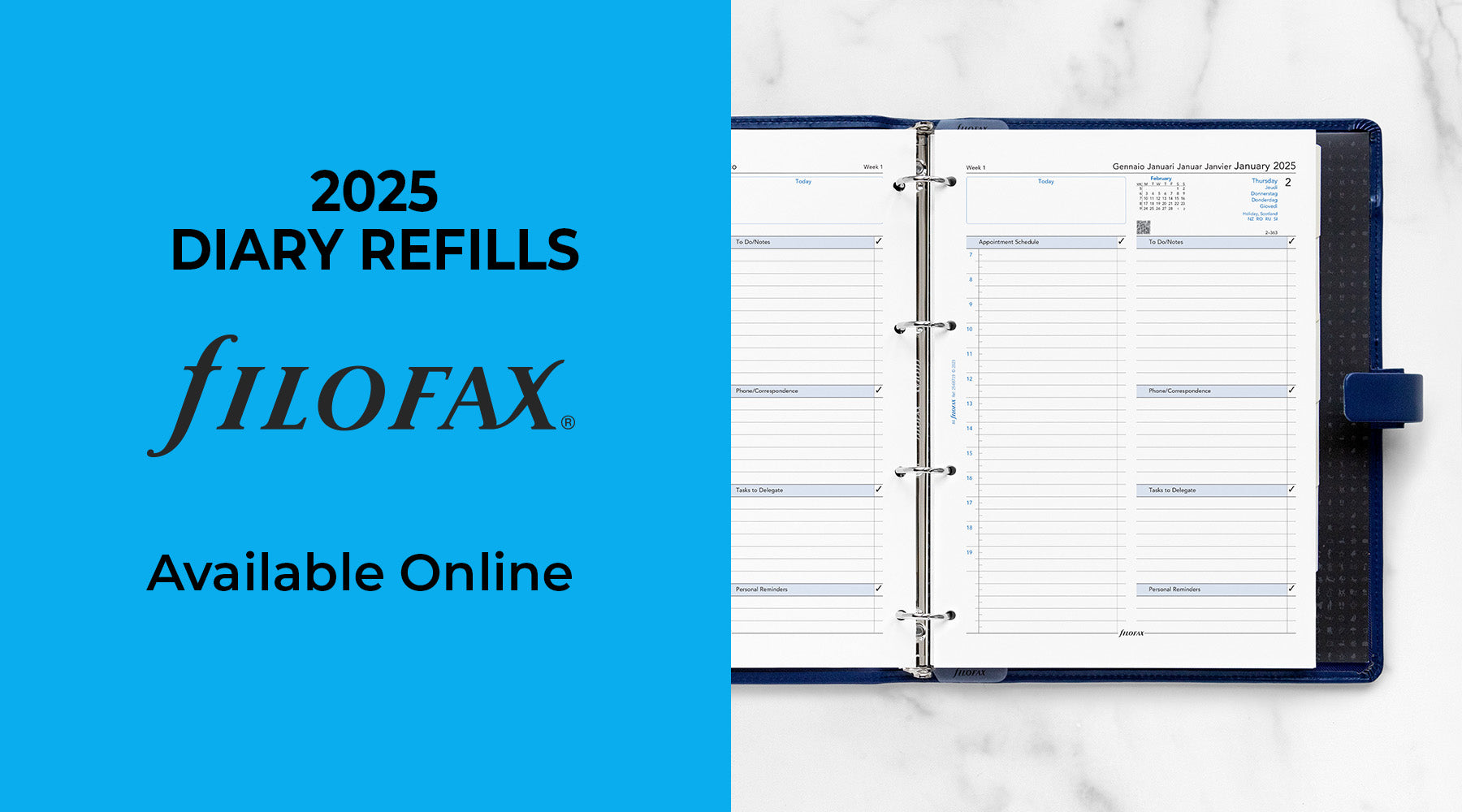 Filofax 2025 Diary Refills - Order Online - Lbm Art & Stationery – Lbm 