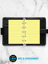 Filofax Mini size Yellow Ruled Lined Notepaper Organiser Refill 513010 - LBM Art & Stationery Store