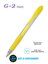 G-207 Neon Retractable Rollerball Pen - Choose Colour - BL-G2-7