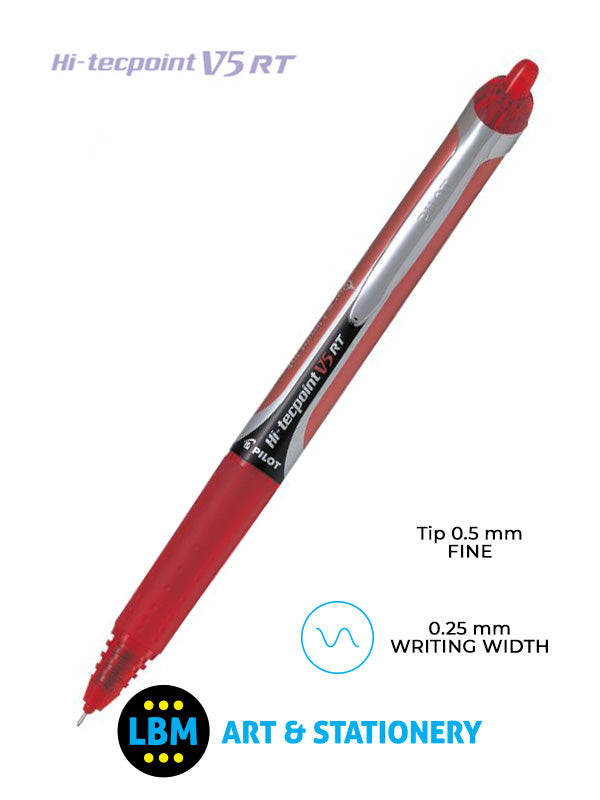 V5 Retractable Hi-Tecpoint Rollerball Pen - Choose Colour - BXRT-V5