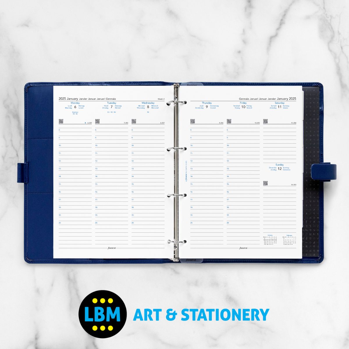 Filofax - 2025 A4 Diary Refill Week On Two Pages Appointments 25-68714 - LBM Art & Stationery Store