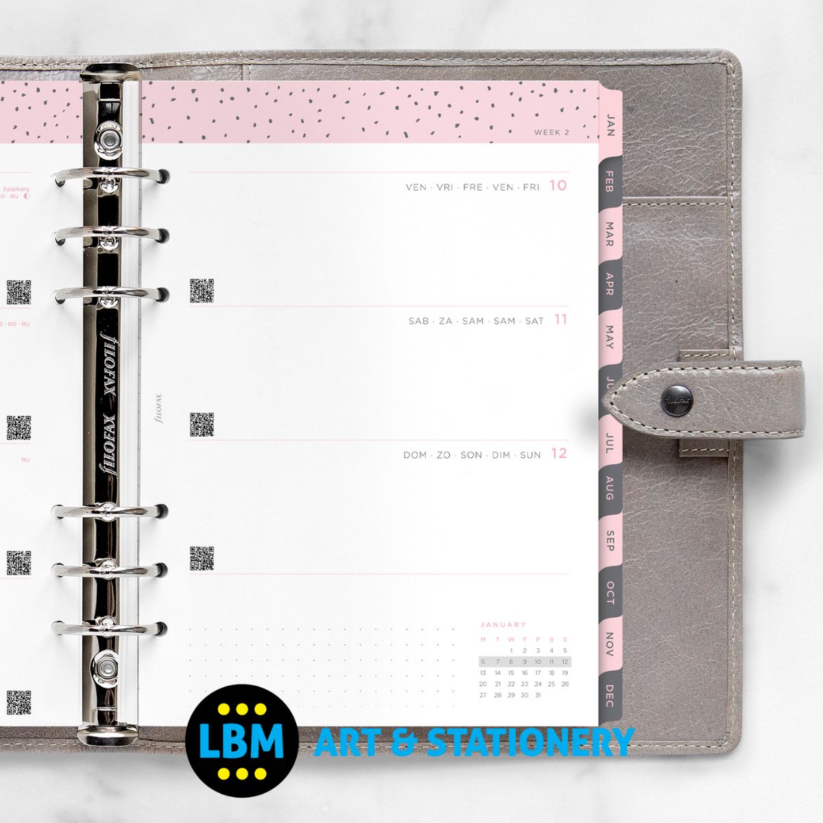 Filofax - Confetti 2024 A5 Diary Week On Two Pages Refill 25-68591 - LBM Art & Stationery Store