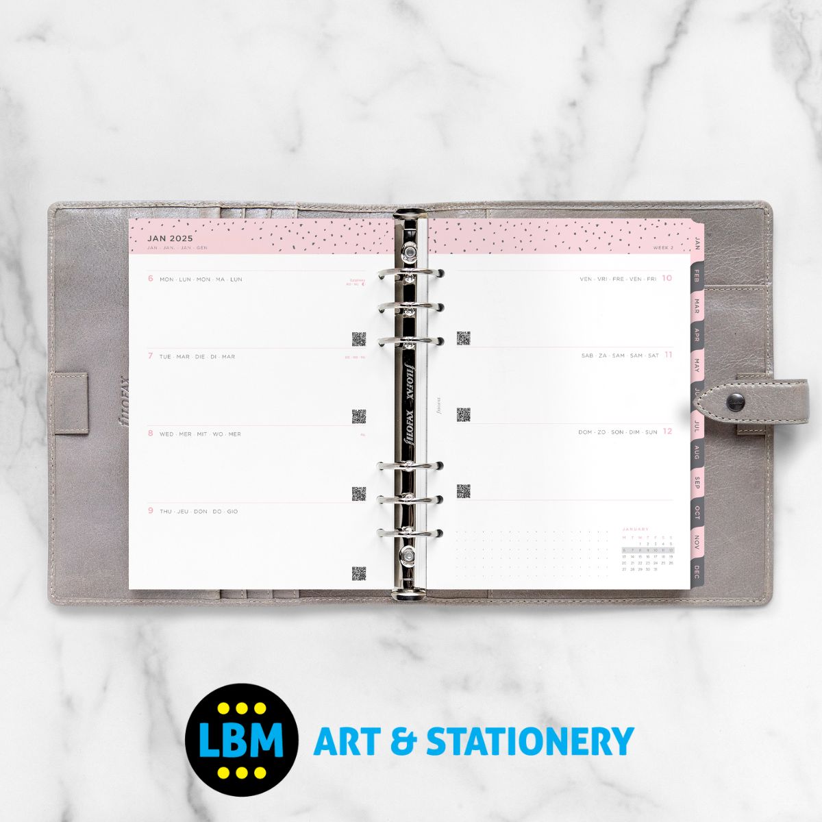 Filofax - Confetti 2024 A5 Diary Week On Two Pages Refill 25-68591 - LBM Art & Stationery Store