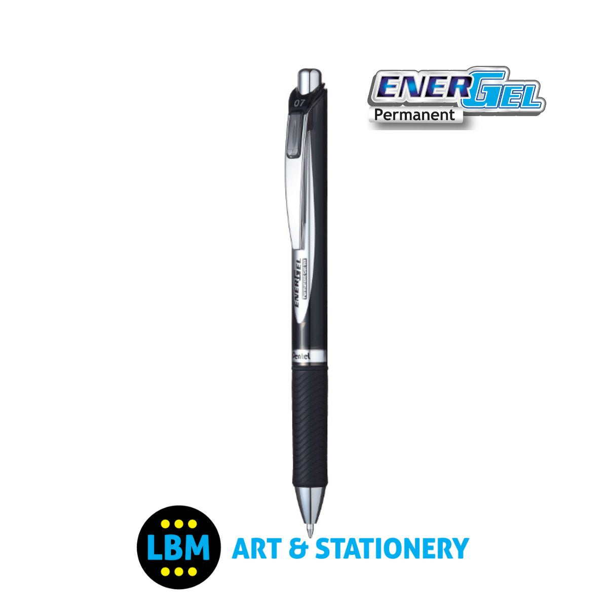 Energel Permanent Retractable Pen 0.7mm - BLP77 - Choose Ink Colour