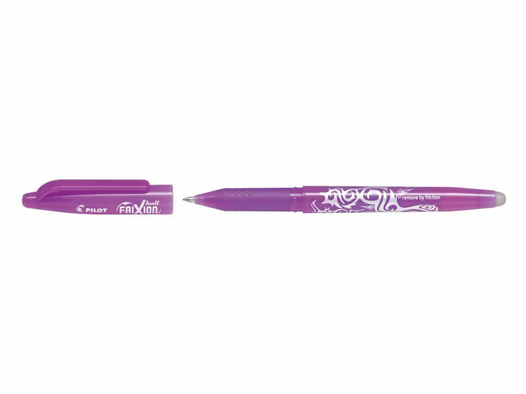 Pilot - 3 x Pilot FriXion BALL 07 Erasable Rollerball PENS PURPLE Ink (BL FR7 PU) - LBM Art & Stationery Store