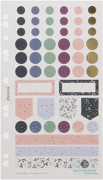 Filofax - Garden Assorted Stickers Personal A5 Multifit Refill 132741 - LBM Art & Stationery Store