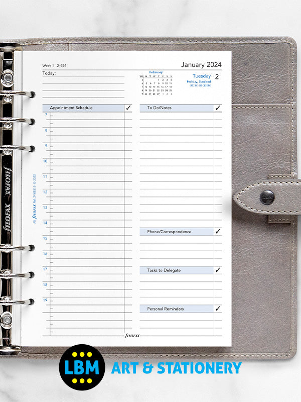 2024 A5 Diary Refill One Day On A Page Business Format 24-68519 - LBM Art & Stationery Store