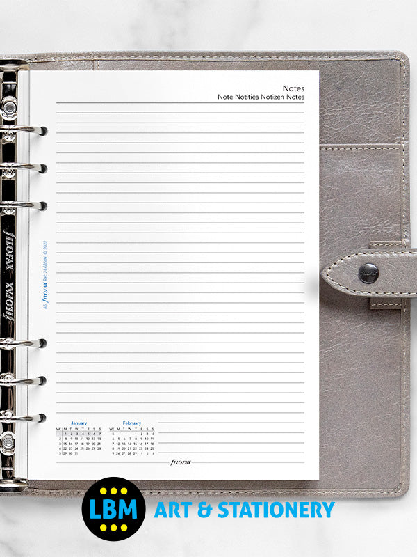 Filofax - 2024 A5 Diary Refill Week On One Page with Lined Notes 24-68509 - LBM Art & Stationery Store