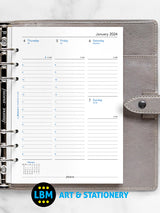 2024 A5 Diary Refill Week On Two Pages Appointment 24-68521