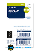 2024 Mini Diary Refill Week On Two Pages Multi-language 24-68127
