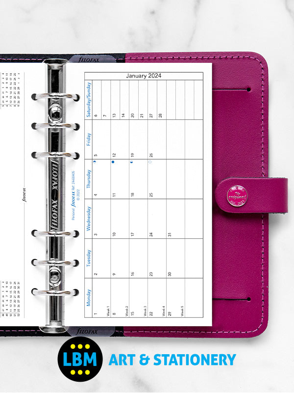 2024 Personal Diary - Month On One Page with Facing Notes 24-68405