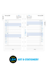 2024 Personal Diary Refill Month On Two Pages with Month Tabs 24-68425