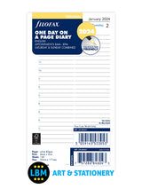 2024 Personal Diary Refill One Day On A Page Appointments Insert 24-68441