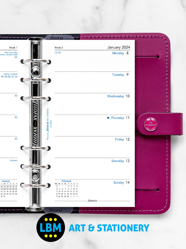 2024 Personal Diary Refill Week On One Page Organiser Insert 24-68426