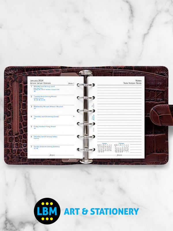 2024 Pocket Diary Refill Week On One Page with Notes Insert 24-68209