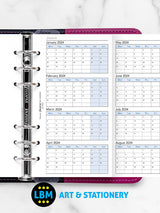 2024 to 2027 Personal size Diary Refill Four Year Planner 24-68403