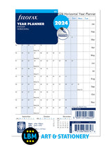 2024 A5 size Year Planner Horizontal Layout Diary Refill 24-68506