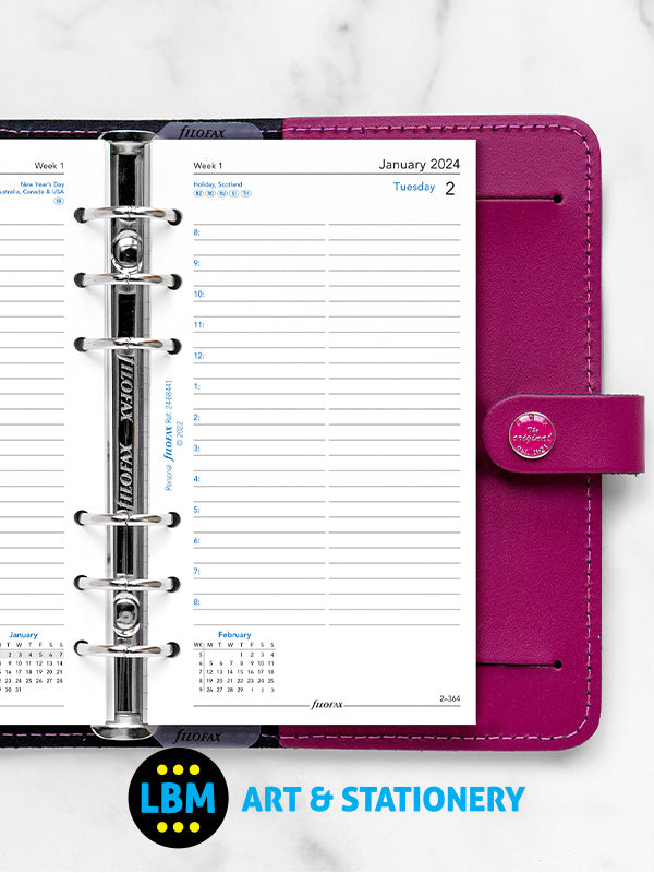 2024 Personal Diary Refill One Day On A Page Appointments Insert 24-68441 - LBM Art & Stationery Store