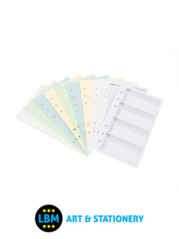 Personal size Assorted Notepaper Insert Refill Value Pack PR2022 - LBM Art & Stationery Store