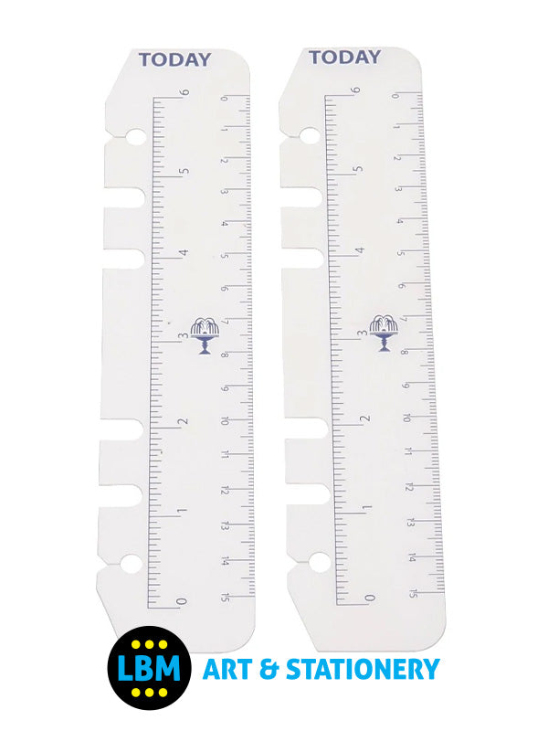 Personal size Clear Ruler Today Page Marker Organiser Refill PR2008