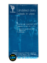 Personal size Undated Any Year Week In View Diary Insert Refill PR2016