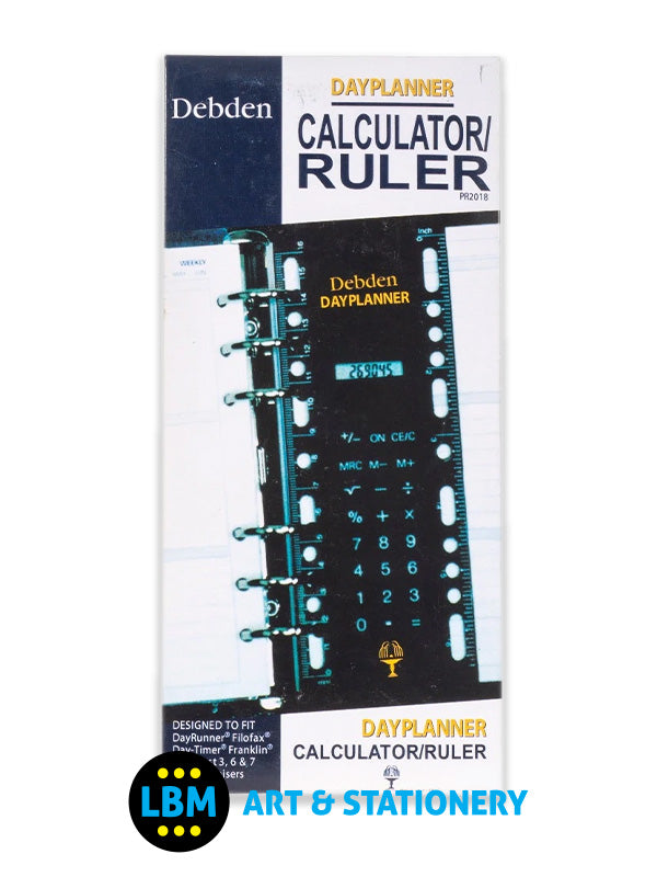 Dayplanner Personal size Solar Powered Calculator Ruler Insert PR2018 - LBM Art & Stationery Store