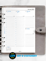 2023 A5 Diary Refill Week On Two Pages Appointment 23-68521