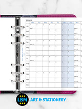 2024 Personal size Year Planner Horizontal Format Diary Refill 24-68401