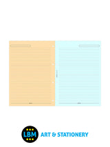 A4 size Assorted Coloured Ruled Notepaper Refill Insert 293054 - LBM Art & Stationery Store