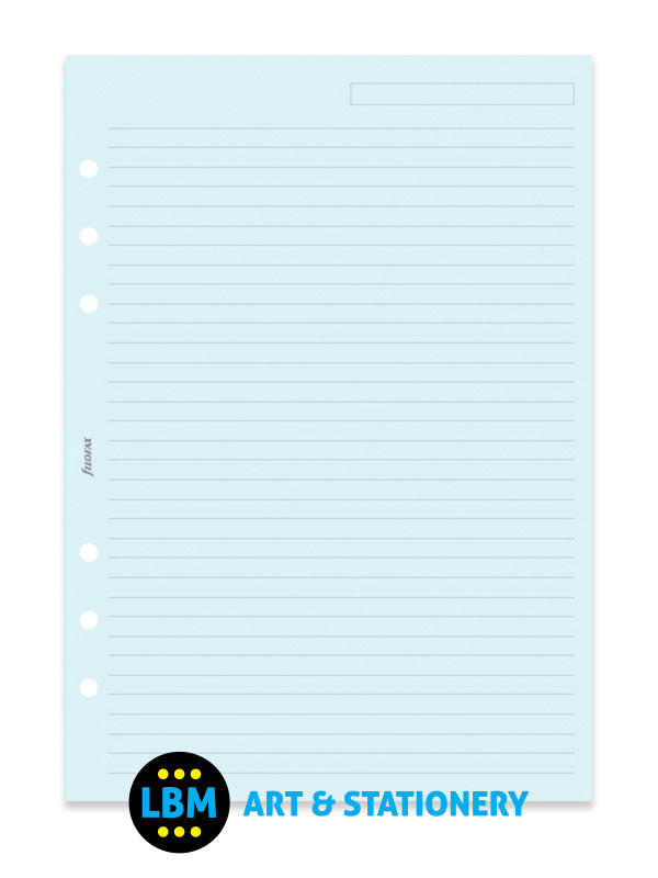 A5 size Blue Ruled Lined Notepaper Refill Insert 343001
