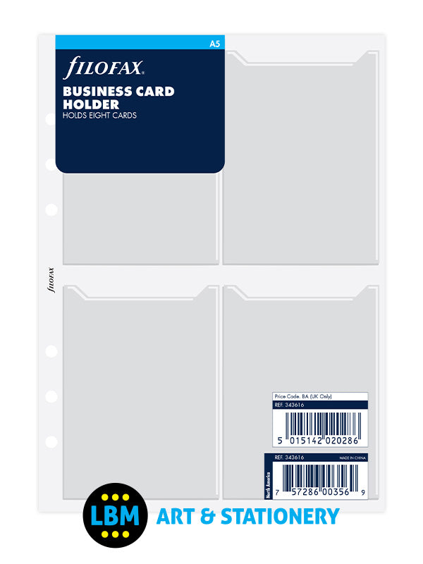 A5 size Business Card Holder Organiser Refill 343616