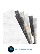 A5 size Marble Coloured Index 6-Part Blank Tab Divider Refill 132616 - LBM Art & Stationery Store