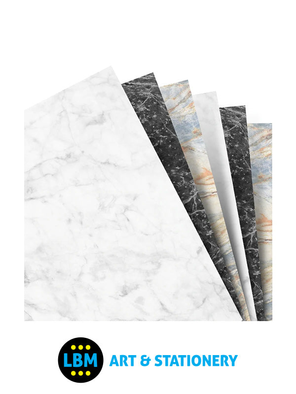 A5 size Marble Plain Paper Assorted Colours Insert Refill 132615