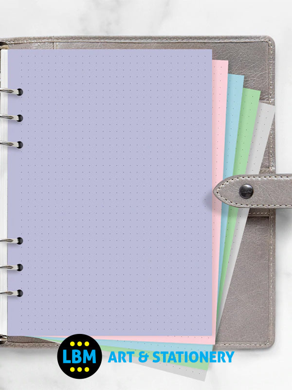 A5 size Pastel Dotted Paper Assorted Colours Insert Refill 132611 - LBM Art & Stationery Store