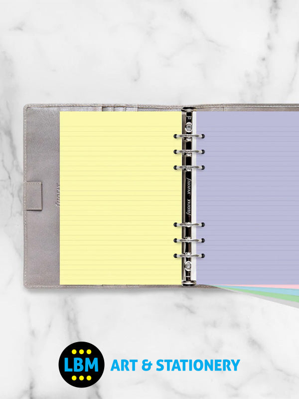 A5 size Pastel Ruled Paper Assorted Colours Organiser Refill 132610 - LBM Art & Stationery Store