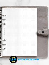 A5 size White Dotted Paper Organiser Refill 132620