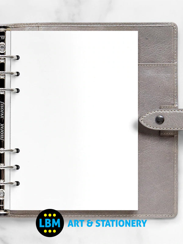 A5 size White Plain Blank Notepaper Organiser Refill 342405