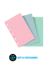 Mini size Fashion Coloured Ruled Lined Notepaper Refill Insert 513507