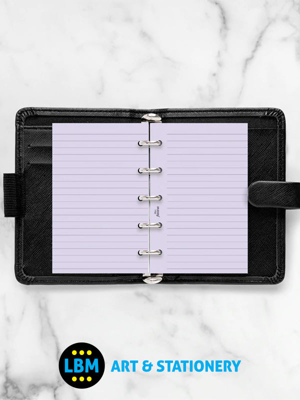 Filofax Mini size Lavender Ruled Notepaper Organiser Refill 513015 - LBM Art & Stationery Store