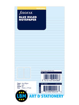 Personal size Blue Ruled Lined Notepaper Organiser Refill 133001