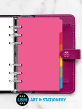 Filofax Personal size Bright Coloured 6 Blank Tabs Indices Insert Refill 132678 - LBM Art & Stationery Store