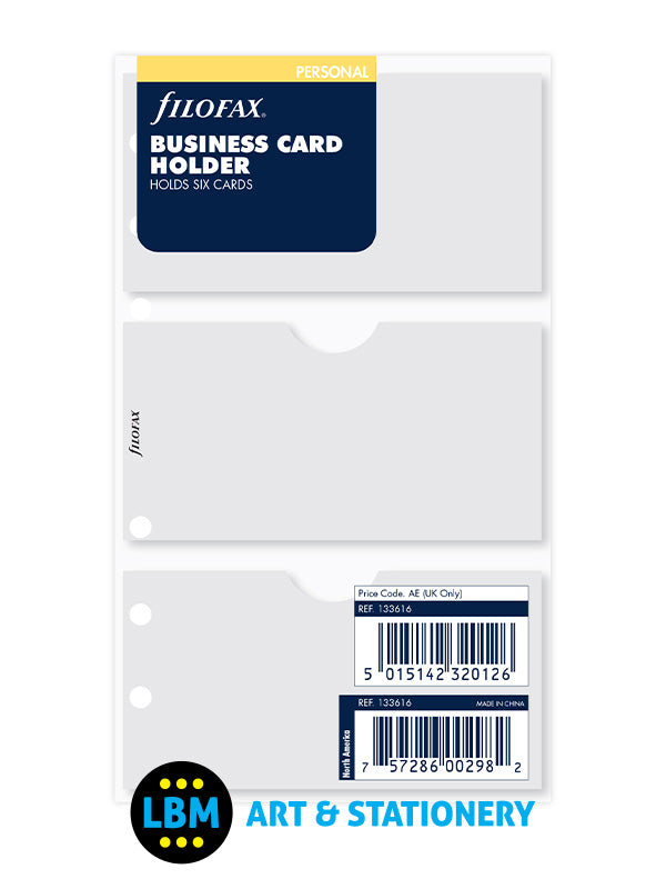 Personal size Business Card Holder Insert Organiser Refill 133616