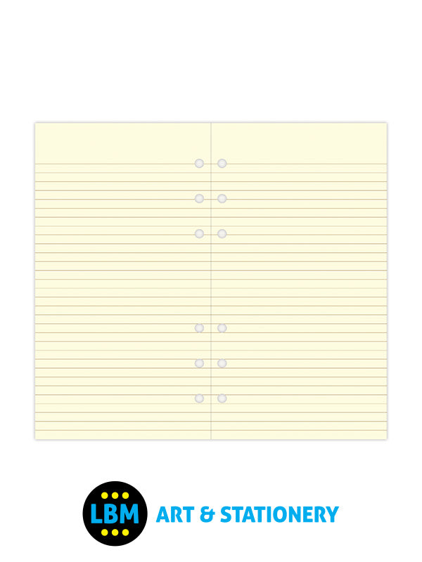 Personal size Cotton Cream Ruled Lined Notepaper Insert Refill 133053