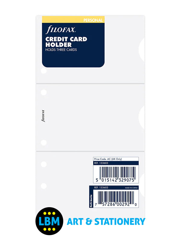 Personal size Credit Debit Card Holder Organiser Refill 133603
