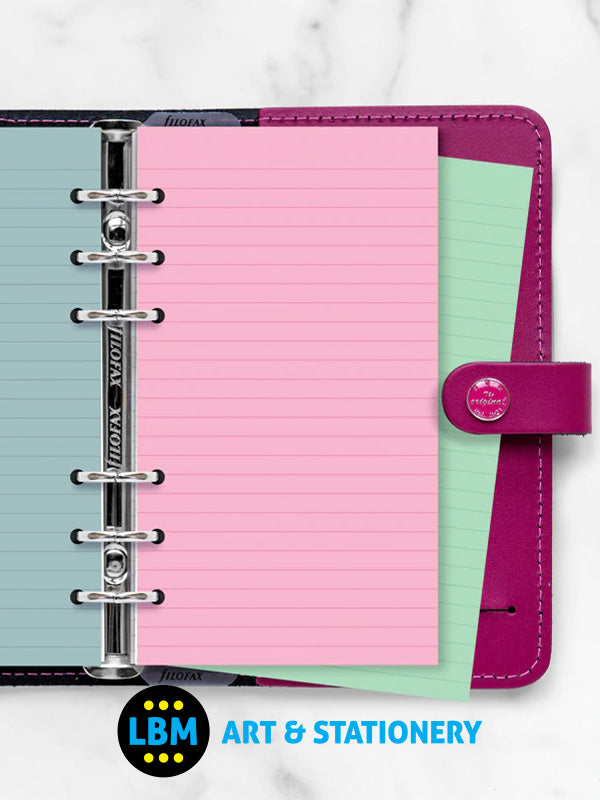Filofax Personal size Fashion Coloured Ruled Notepaper Organiser Refill 130507 - LBM Art & Stationery Store