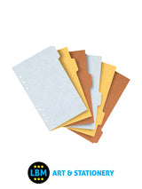 Filofax Personal size Metallic Coloured 6 Blank Tabs Indices Insert 132679 - LBM Art & Stationery Store