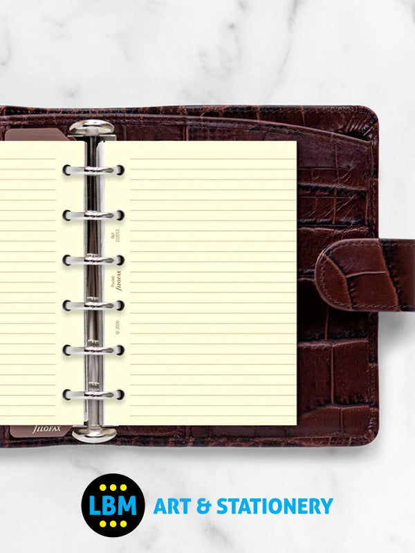 Pocket size Cotton Cream Ruled Lined Notepaper Refill 213053