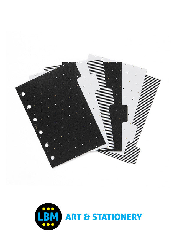 Pocket size Moonlight design 6-Part Plastic Divider Refill 132819 - LBM Art & Stationery Store