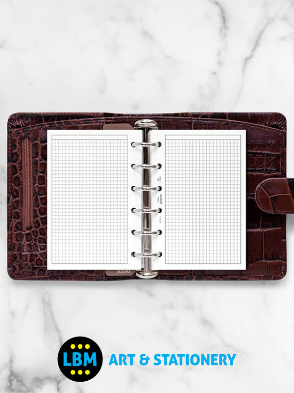 Pocket size White Quadrille Squared Notepaper Organiser Refill 212903