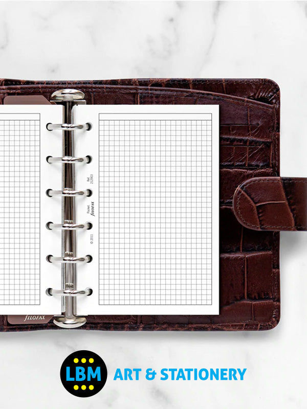 Pocket size White Quadrille Squared Notepaper Organiser Refill 212903